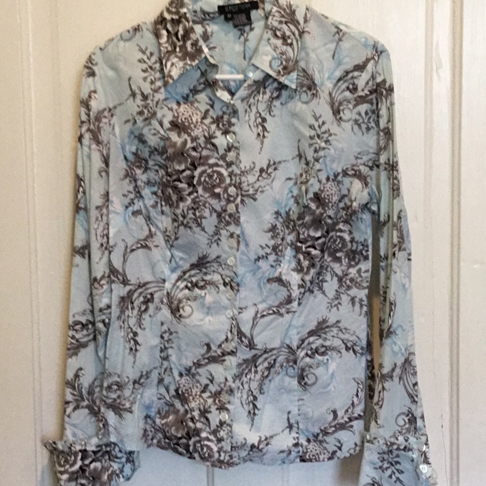 ETCETERA ruffled button up